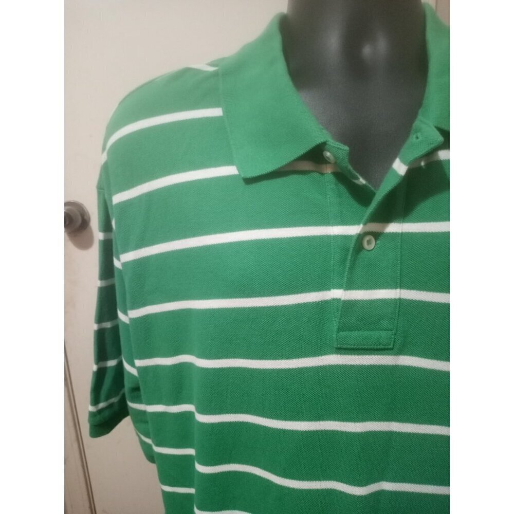 Polo Ralph Lauren Men's Size XXL BIG 2xb Shirt Green White Stripe Golf Pony y2k - Picture 5 of 11